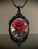 Beautiful Rose Necklace & Earrings Set