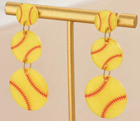 Sports Balls Acrylic Earrings (5 Different Sports)