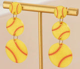 Sports Balls Acrylic Earrings (5 Different Sports)