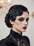 HALLOWEEN - Black Rhinestone Spider Hair Clip