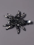 HALLOWEEN - Black Rhinestone Spider Hair Clip