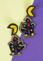 Halloween - Spooky House Seed Bead Earrings