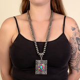 Large Squash Blossom Necklace with Coordinating Earrings - 3 Color Available