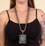 Large Squash Blossom Necklace with Coordinating Earrings - 3 Color Available