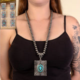 Large Squash Blossom Necklace with Coordinating Earrings - 3 Color Available