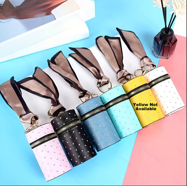 Lipstick/Chapstick Bag Keychain (5 Color Choices)