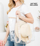 Hat Carrying Clear Beach Tote Bag (4 Color Options)