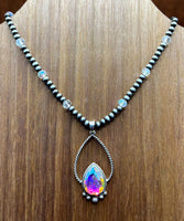 Western - Beaded Geometric Necklace with Matching Earrings (2 Styles Available)
