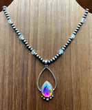 Western - Beaded Geometric Necklace with Matching Earrings (2 Styles Available)