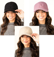 Wintery Weekend (Sharpa-Like) Teddy Bear Cap - 3 Colors Available