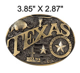 Western Engraved "Texas" Buckle (2 Color Options)
