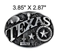 Western Engraved "Texas" Buckle (2 Color Options)