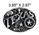 Western Engraved "Texas" Buckle (2 Color Options)
