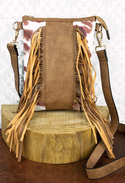 Till the Cows Come Home Faux Leather Fringe Crossbody