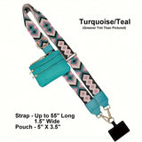 Crossbody Phone Strap with Zippered Pouch/Wallet (Variety of Color Choices)