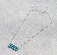 Western Turquoise Stone Bar Necklace