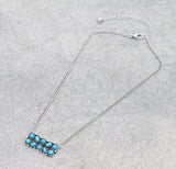 Western Turquoise Stone Bar Necklace
