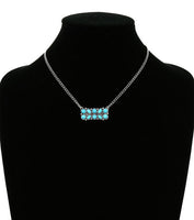 Western Turquoise Stone Bar Necklace