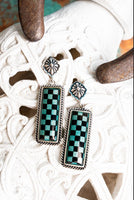 Western - Cool Valley Check Bar with Matching Earrings