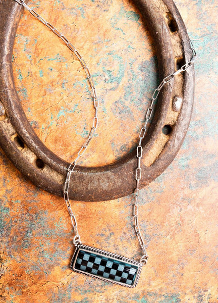 Western - Cool Valley Check Bar with Matching Earrings