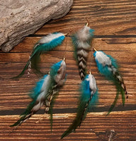 Boho Chic Long Dangle Feather Earrings - 2 Color Choices