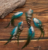 Boho Chic Long Dangle Feather Earrings - 2 Color Choices