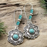 Western Boho Turquoise Beaded Dangle Earrings (2 Style Choices)