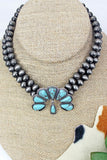 Western Turquoise & Silver Pearl Choker (7 Styles Available)