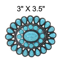 Western Style Turquoise Stones Belt Buckle