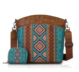 Aztec Crossbody/Shoulder Purse with Bonus Pouch (4 Color Choices)