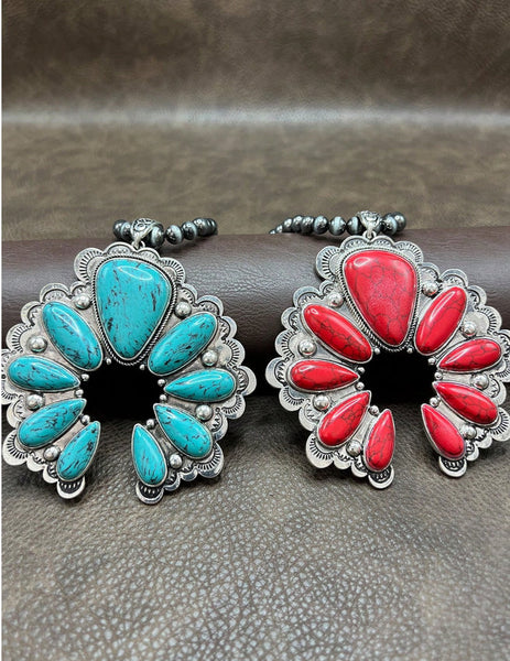 Western - Large Squash Blossom Necklaces (2 Colors Available)