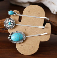 Western Style 3 Piece Set Hair Clips (2 Color Choices)