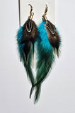 Boho Chic Long Feather Earrings (5 Color Choices)