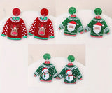 Christmas Ugly Sweater Earrings (3 Choices)