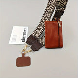 Crossbody Phone Strap with Zippered Pouch/Wallet (3 Color Choices)