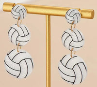 Sports Balls Acrylic Earrings (5 Different Sports)