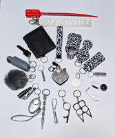 BIG 21 Piece Safety/Self Defense Key Chain (Lots of Prints & Color Selections)