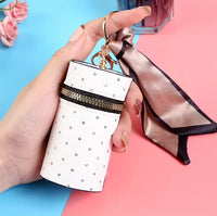 Lipstick/Chapstick Bag Keychain (5 Color Choices)