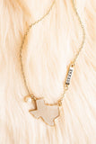 White Texas Charm Goldtone & Pearl Necklace