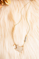 White Texas Charm Goldtone & Pearl Necklace