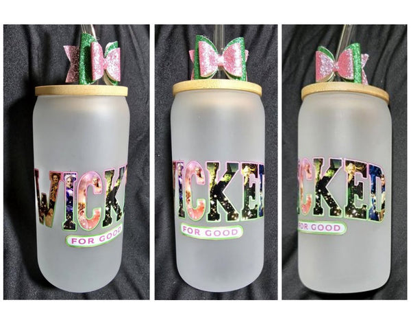 WICKED "For Good" Glass Tumbler 16oz Cup/Beer Can #1