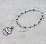 "Wild Wild West" Layered Necklace with Matching Earrings