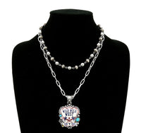 "Wild Wild West" Layered Necklace with Matching Earrings