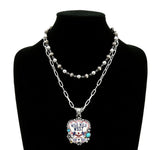 "Wild Wild West" Layered Necklace with Matching Earrings
