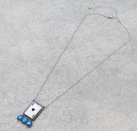 Ace of Spades Necklace with Matching Earrings