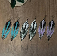 Boho-Chic Beaded Long Tassel Earrings (3 Color Choices)
