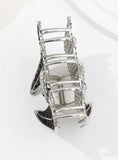 HALLOWEEN - Rhinestone Bat Silver-Tone Hair Claw