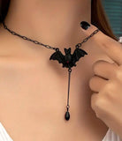 Halloween - Bat Necklace & Earrings Set