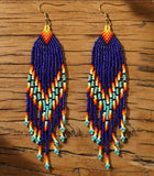 Boho-Chic Beaded Long Tassel Earrings (4 Color Choices)