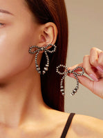 Western Beaded Bow Knot Necklace with Matching Earrings